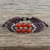 Carnelian beaded pendant bracelet, 'Smart Scarlet' - Carnelian Bead Pendant Bracelet with 950 Silver Accents (image 2) thumbail
