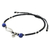 Lapis lazuli and silver pendant bracelet, 'Hill Tribe Twist' - Beaded 950 Silver and Lapis Lazuli Cord Bracelet (image 2d) thumbail