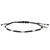 Silver beaded cord charm bracelet, 'Heart's Wish' - Hill Tribe Style Silver 950 Black Cord Heart Bracelet (image 2e) thumbail