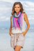 Cotton scarves, 'Innocent Colors' (pair) - Two Handwoven Ombre Cotton Wrap Scarves from Thailand (image 2) thumbail
