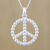 Sterling silver pendant necklace, 'Be At Peace' - Sterling Silver Peace Sign Pendant Necklace from Thailand (image 2) thumbail