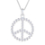 Sterling silver pendant necklace, 'Be At Peace' - Sterling Silver Peace Sign Pendant Necklace from Thailand thumbail