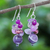Quartz and amethyst beaded dangle earrings, 'Lovely Blend in Purple' - Purple Quartz and Amethyst Dangle Earrings from Thailand (image 2) thumbail