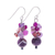 Quartz and amethyst beaded dangle earrings, 'Lovely Blend in Purple' - Purple Quartz and Amethyst Dangle Earrings from Thailand thumbail