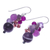 Quartz and amethyst beaded dangle earrings, 'Lovely Blend in Purple' - Purple Quartz and Amethyst Dangle Earrings from Thailand (image 2c) thumbail