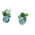 Quartz beaded dangle earrings, 'Lovely Blend in Green' - Green Quartz and Glass Bead Dangle Earrings from Thailand (image 2d) thumbail