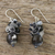 Quartz and onyx dangle earrings, 'Lovely Blend in Black' - Quartz and Onyx Dangle Earrings from Thailand (image 2b) thumbail