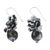 Quartz and onyx dangle earrings, 'Lovely Blend in Black' - Quartz and Onyx Dangle Earrings from Thailand (image 2c) thumbail