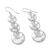 Sterling silver dangle earrings, 'Rain Bubbles' - Sterling Silver Three Circle Dangle Earrings from Thailand
