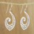 Sterling silver dangle earrings, 'Spiraling Charm' - Thai Sterling Silver Spiral Shaped Dangle Earrings