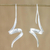 Sterling silver drop earrings, 'Ribbon Curls' - Thai Sterling Silver Drop Earrings with Spiral Motif (image 2) thumbail