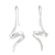Sterling silver drop earrings, 'Ribbon Curls' - Thai Sterling Silver Drop Earrings with Spiral Motif (image 2a) thumbail