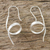 Sterling silver drop earrings, 'Ribbon Curls' - Thai Sterling Silver Drop Earrings with Spiral Motif (image 2b) thumbail