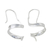 Sterling silver drop earrings, 'Ribbon Curls' - Thai Sterling Silver Drop Earrings with Spiral Motif (image 2c) thumbail