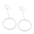 Sterling silver dangle earrings, 'Breezy Circle' - Thai Matte Finish Sterling Silver Circle Dangle Earrings (image 2b) thumbail