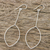 Ohrhänger aus Sterlingsilber - Thailändische, handgefertigte ovale Ohrhänger aus Sterlingsilber