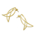 Gold-plated sterling silver drop earrings, 'Golden Lotus Petals' - Thai Petal Shaped Gold Plated Sterling Silver Drop Earrings (image 2d) thumbail