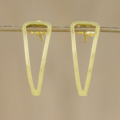 Vergoldete Ohrhänger aus Sterlingsilber - Tropfenohrringe aus thailändischem Sterlingsilber mit 18-Karat-Vergoldung