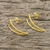 Gold-plated sterling silver drop earrings, 'Petals of Gold' - Thai Sterling Silver Drop Earrings with 18K Gold Plating