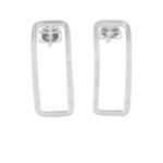 Sterling silver drop earrings, 'Heavenly Rectangles' - Thai Sterling Silver Rectangular Outline Drop Earrings