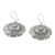 Silver dangle earrings, 'Lanna Welcome' - Round Floral Motif Earrings in 950 Hill Tribe Silver (image 2d) thumbail