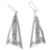 Silver dangle earrings, 'Exotic Triangles' - Triangular Karen Silver Dangle Earrings from Thailand