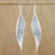 Silver dangle earrings, 'Gentle Breeze' - Handcrafted Karen Silver Dangle Earrings from Thailand thumbail