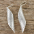 Silver dangle earrings, 'Gentle Breeze' - Handcrafted Karen Silver Dangle Earrings from Thailand (image 2b) thumbail