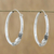 Sterling silver hoop earrings, 'Cool Rounds' - Gleaming Sterling Silver Hoop Earrings from Thailand (image 2) thumbail