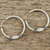 Sterling silver hoop earrings, 'Cool Rounds' - Gleaming Sterling Silver Hoop Earrings from Thailand (image 2b) thumbail