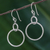 Sterling silver dangle earrings, 'Dotted Links' - Handcrafted Sterling Silver Dangle Earrings from Thailand (image 2) thumbail