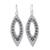 Sterling silver dangle earrings, 'Flower Eyes' - Elliptical Sterling Silver Dangle Earrings from Thailand