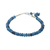 Quartz beaded bracelet, 'Endless Summer Blue' - Handmade Faceted Quartz Bracelet 950 Silver Clasp Thailand thumbail