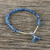 Quartz beaded bracelet, 'Endless Summer Blue' - Handmade Faceted Quartz Bracelet 950 Silver Clasp Thailand (image 2b) thumbail