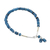 Quartz beaded bracelet, 'Endless Summer Blue' - Handmade Faceted Quartz Bracelet 950 Silver Clasp Thailand (image 2c) thumbail