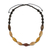 Wood and coconut shell beaded necklace, 'Adventure Lover' - Wood and Coconut Shell Long Necklace from Thailand