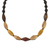 Wood and coconut shell beaded necklace, 'Adventure Lover' - Wood and Coconut Shell Long Necklace from Thailand