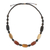 Perlenkette aus Holz und Kokosnussschalen, 'Thailändischer Abenteurer'. - Lange Perlenkette aus Holz und Kokosnussmuscheln