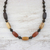 Wood and coconut shell beaded necklace, 'Thai Adventurer' - Wood and Coconut Shell Long Beaded Necklace