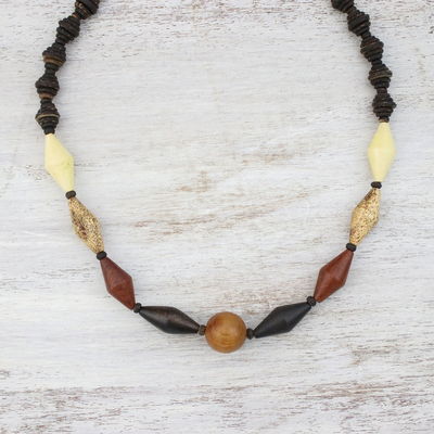 Handcrafted Natural Black and Tiger Coconut Puka Shell Necklace – The Puka  Shell Store