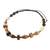 Wood and coconut shell beaded necklace, 'Summer Traveler' - Wood and Coconut Shell Long Bead Necklace from Thailand