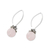 Rose quartz dangle earrings, 'Spring Rose' - Handcrafted Rose Quartz and Karen Silver Dangle Earrings