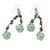 Aventurine and cultured pearl cluster earrings, 'Hanging Berries' - Aventurine and Cultured Pearl Cluster Earrings from Thailand