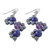 Multi-gemstone dangle earrings, 'Dancing Gems in Blue' - Multi-Gemstone Dangle Earrings in Blue from Thailand (image 2d) thumbail