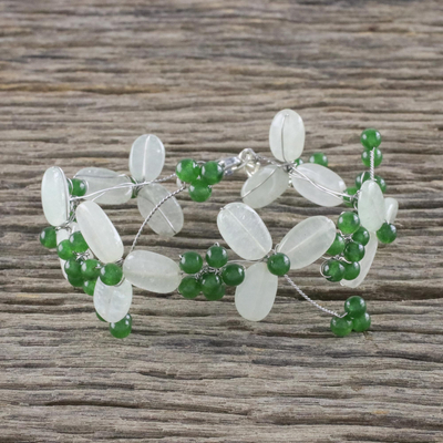 Aventurine and quartz beaded bracelet, 'Luck of the Irish' - Pale Green Aventurine and Green Quartz Bracelet