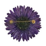 Natural flower brooch, 'Splendid Petals in Violet' - Handmade Natural Blue-Violet Gerbera Brooch from Thailand