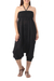 Rayon harem pants or jumpsuit, 'Exotic Holiday in Black' - Solid Black Rayon Jumpsuit or Harem Pants from Thailand