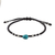 Silver beaded bracelet, 'Karen Simplicity' - 950 Silver and Recon Turquoise Bracelet from Thailand (image 2e) thumbail
