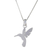 Sterling silver pendant necklace, 'Fluttering Hummingbird' - Sterling Silver Hummingbird Pendant Necklace from Thailand (image 2d) thumbail