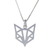 Sterling silver pendant necklace, 'Foxy Geometry' - Geometric Sterling Silver Fox Necklace from Thailand (image 2d) thumbail
